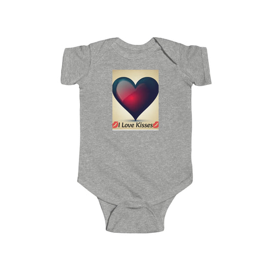 Infant Onesie - I love Kisses 100% cotton