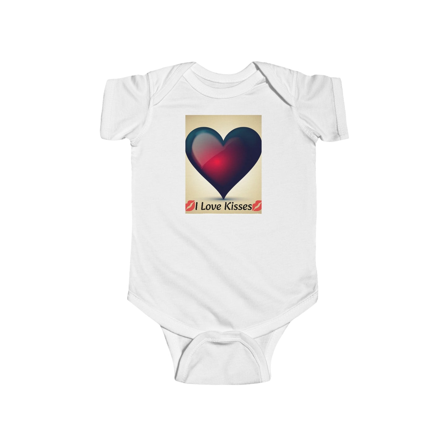 Infant Onesie - I love Kisses 100% cotton
