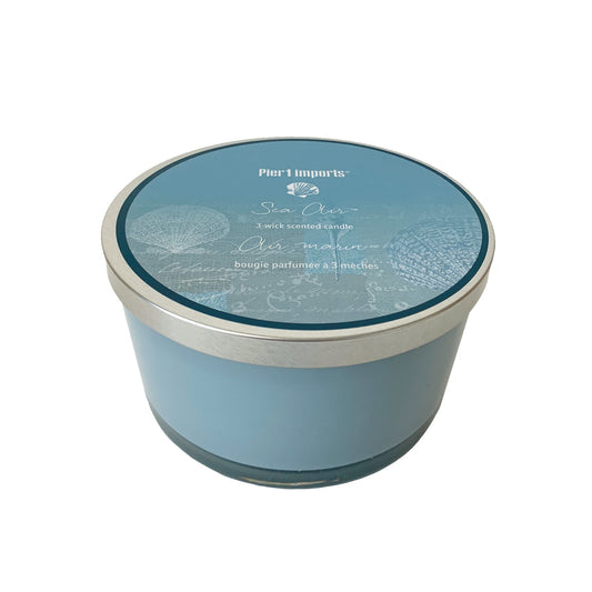 Pier 1 Sea Air Filled 3-Wick Candle 14oz