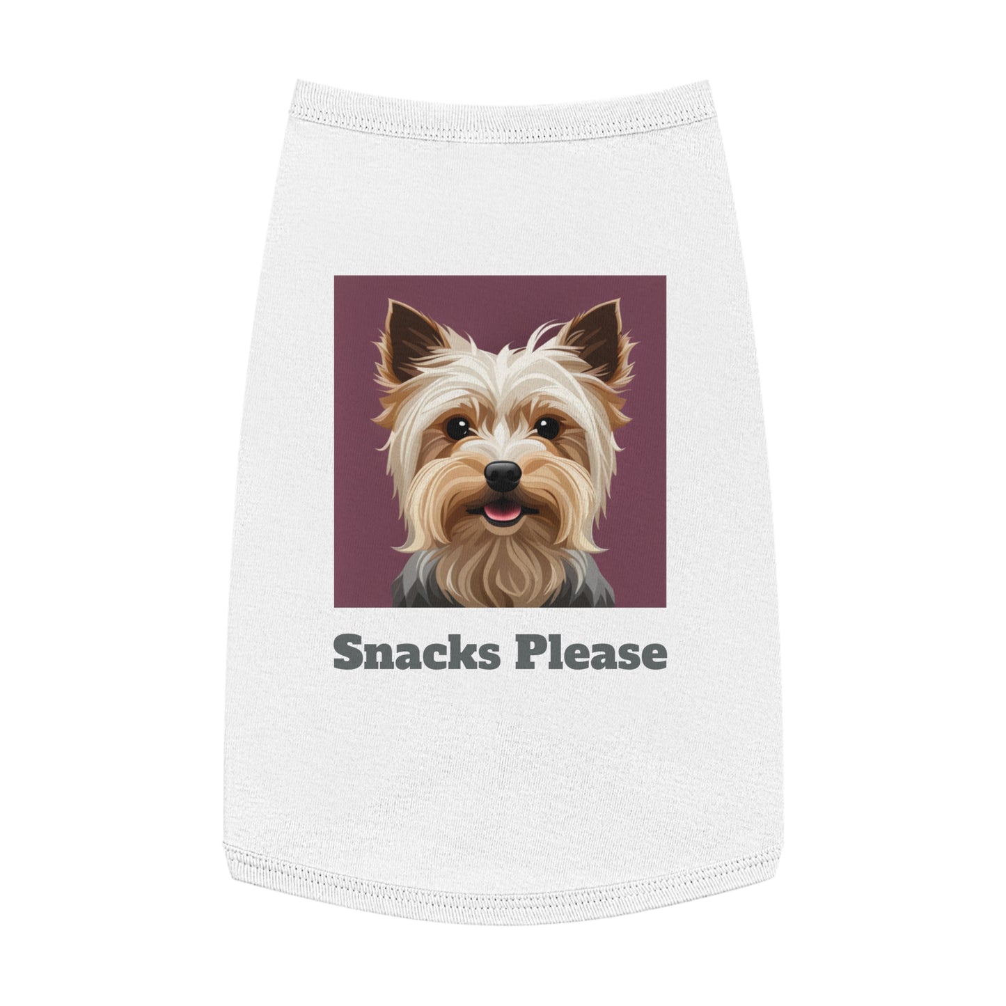 Yorkie T-shirt - 100% cotton - Snacks Please