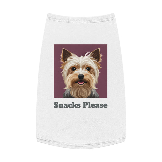 Yorkie T-shirt - 100% cotton - Snacks Please