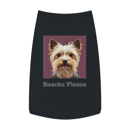 Yorkie T-shirt - 100% cotton - Snacks Please