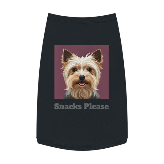 Yorkie T-shirt - 100% cotton - Snacks Please