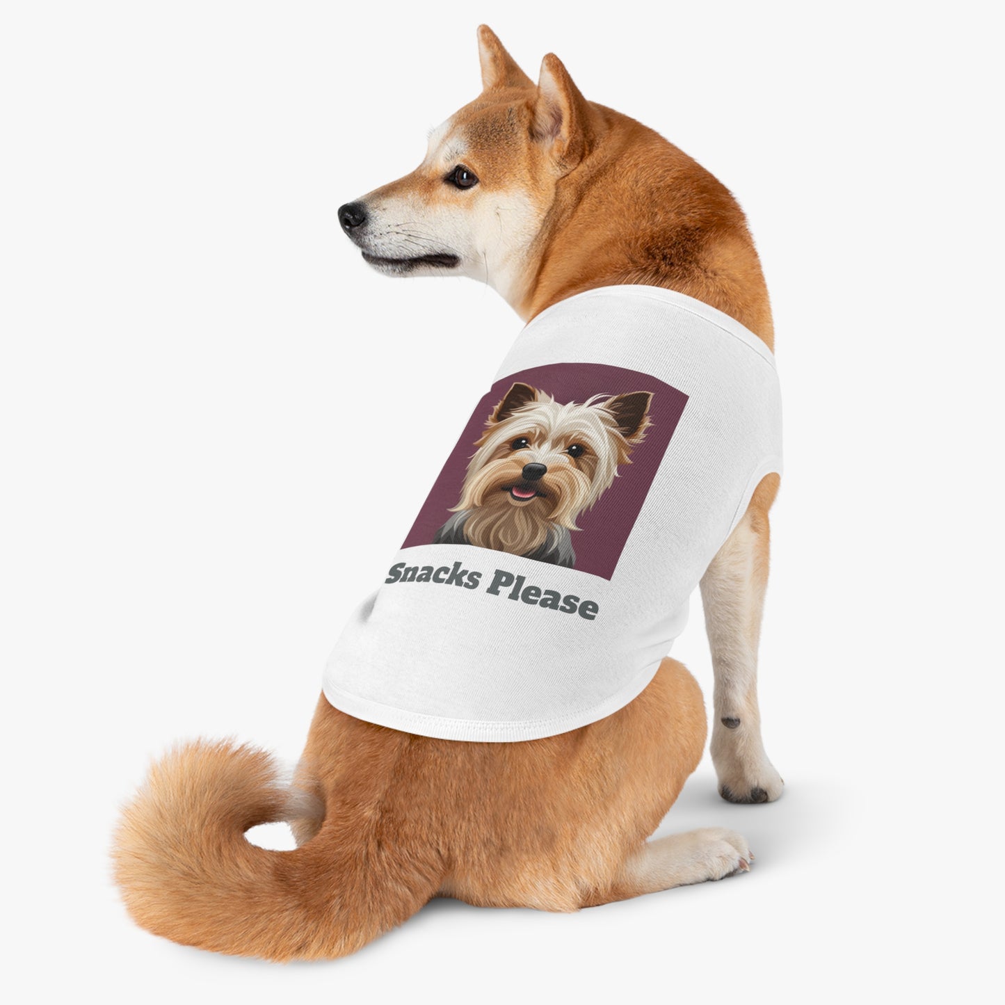 Yorkie T-shirt - 100% cotton - Snacks Please