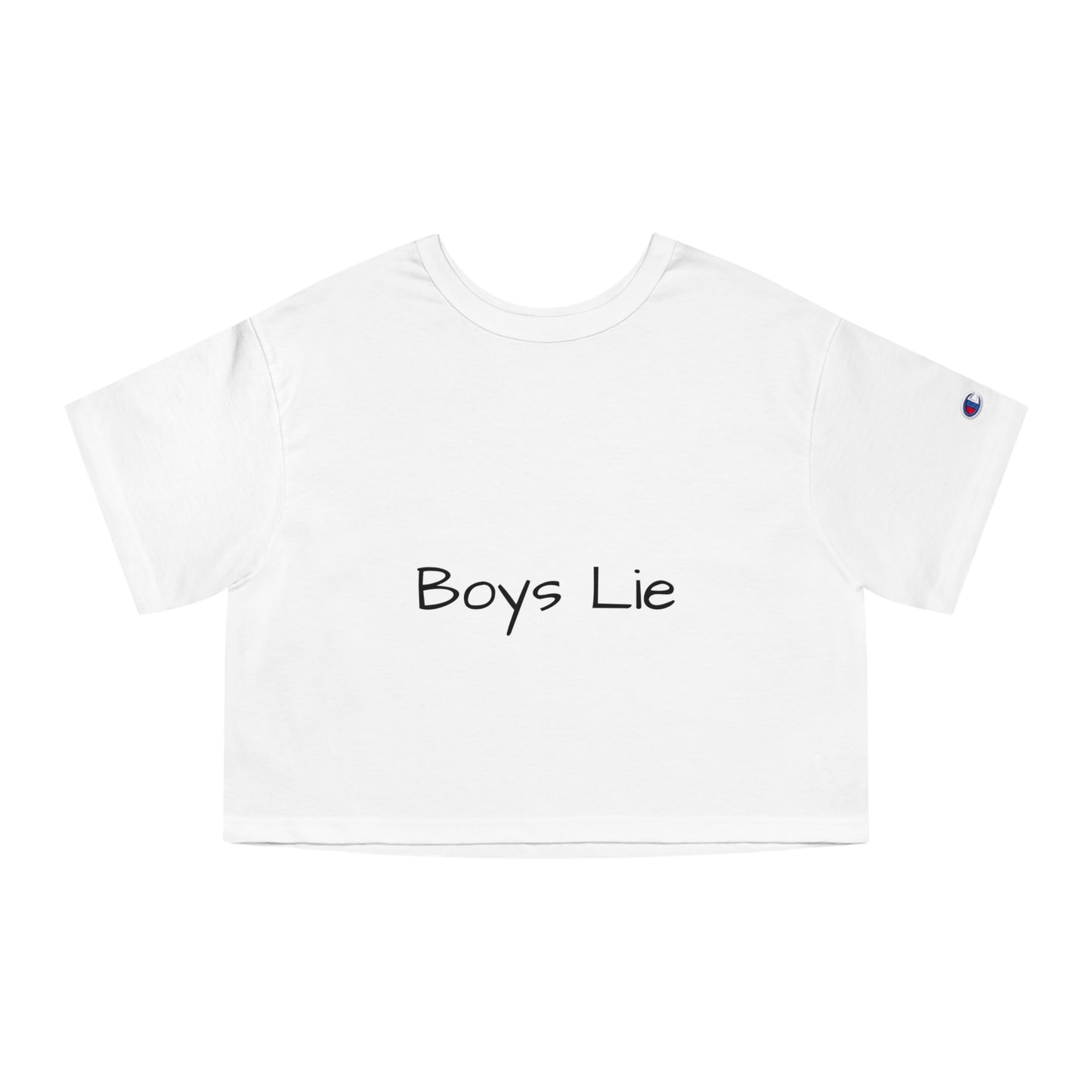 Boys Lie - 'i can too' on back -  Women's Cropped T-Shirt