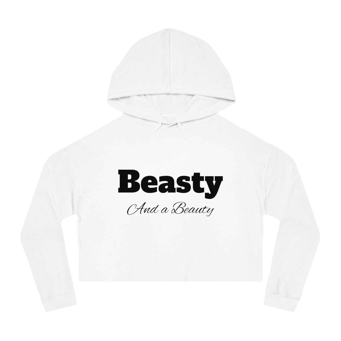 Beasty and a Beauty - Women’s Cropped Hooded Sweatshirt 100% cotton