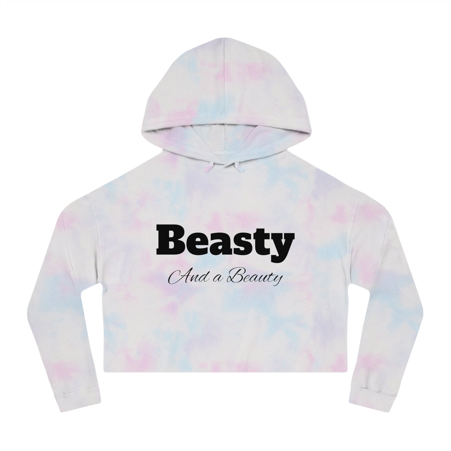 Beasty and a Beauty - Women’s Cropped Hooded Sweatshirt 100% cotton