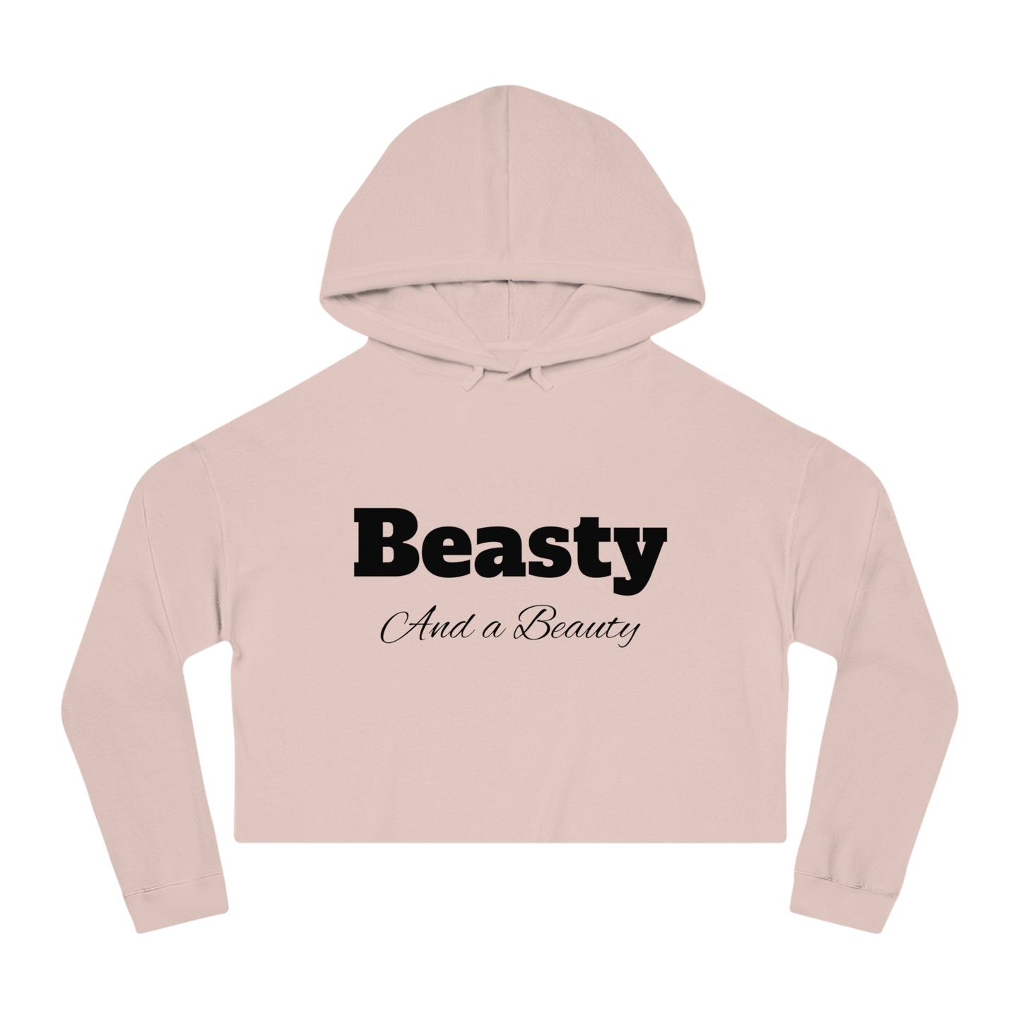 Beasty and a Beauty - Women’s Cropped Hooded Sweatshirt 100% cotton