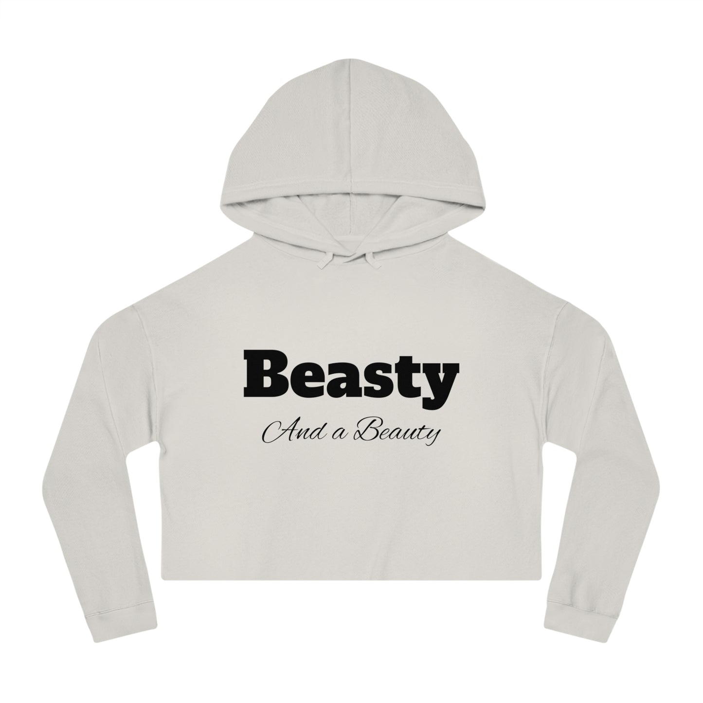 Beasty and a Beauty - Women’s Cropped Hooded Sweatshirt 100% cotton