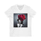 V-Neck Tee - Red rose/sassy yet classy