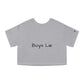 Boys Lie - 'i can too' on back -  Women's Cropped T-Shirt