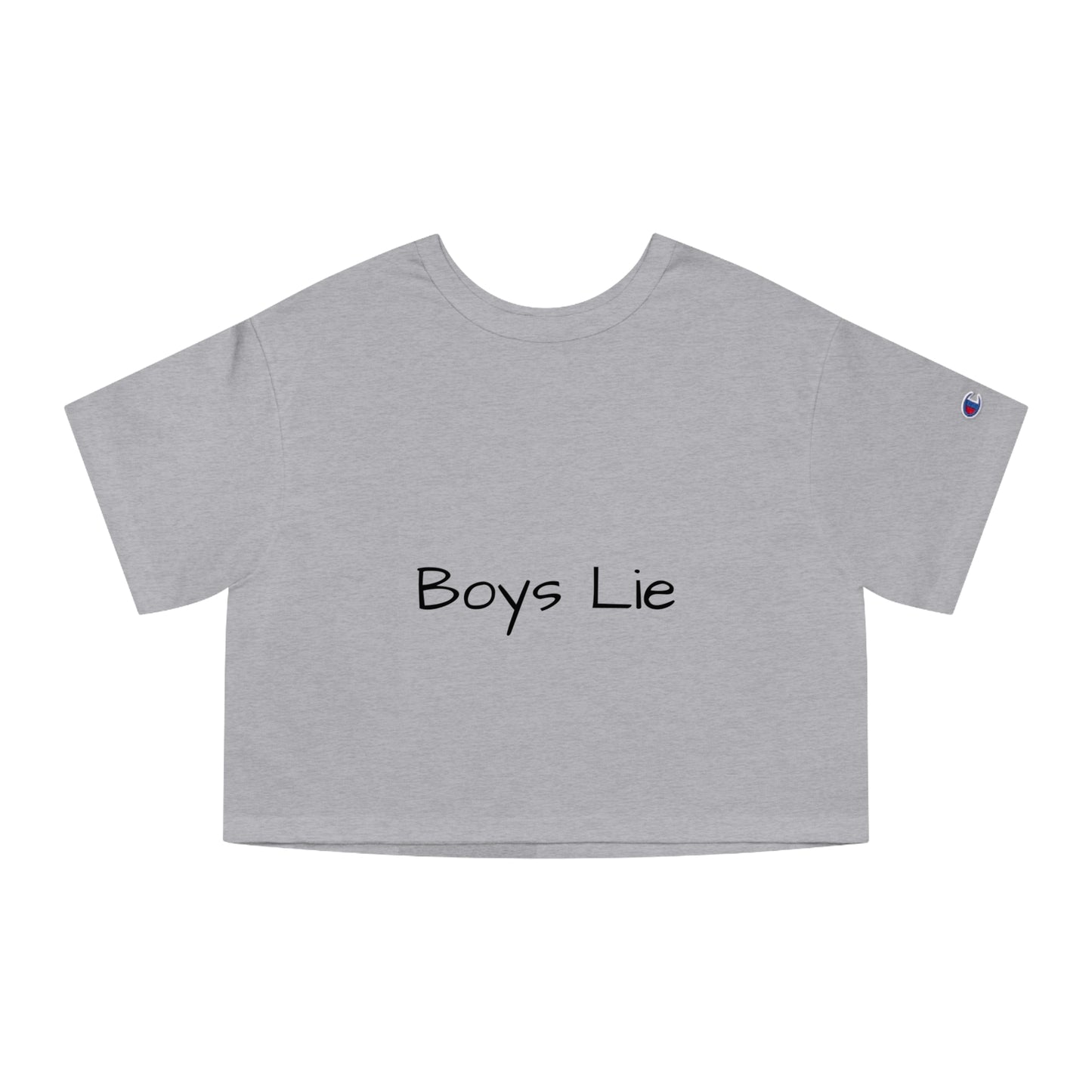 Boys Lie - 'i can too' on back -  Women's Cropped T-Shirt