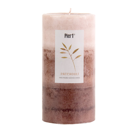 Pier 1 Patchouli Layered 3x6 Pillar Candle